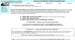 Desktop Screenshot of continuingedcourses.net